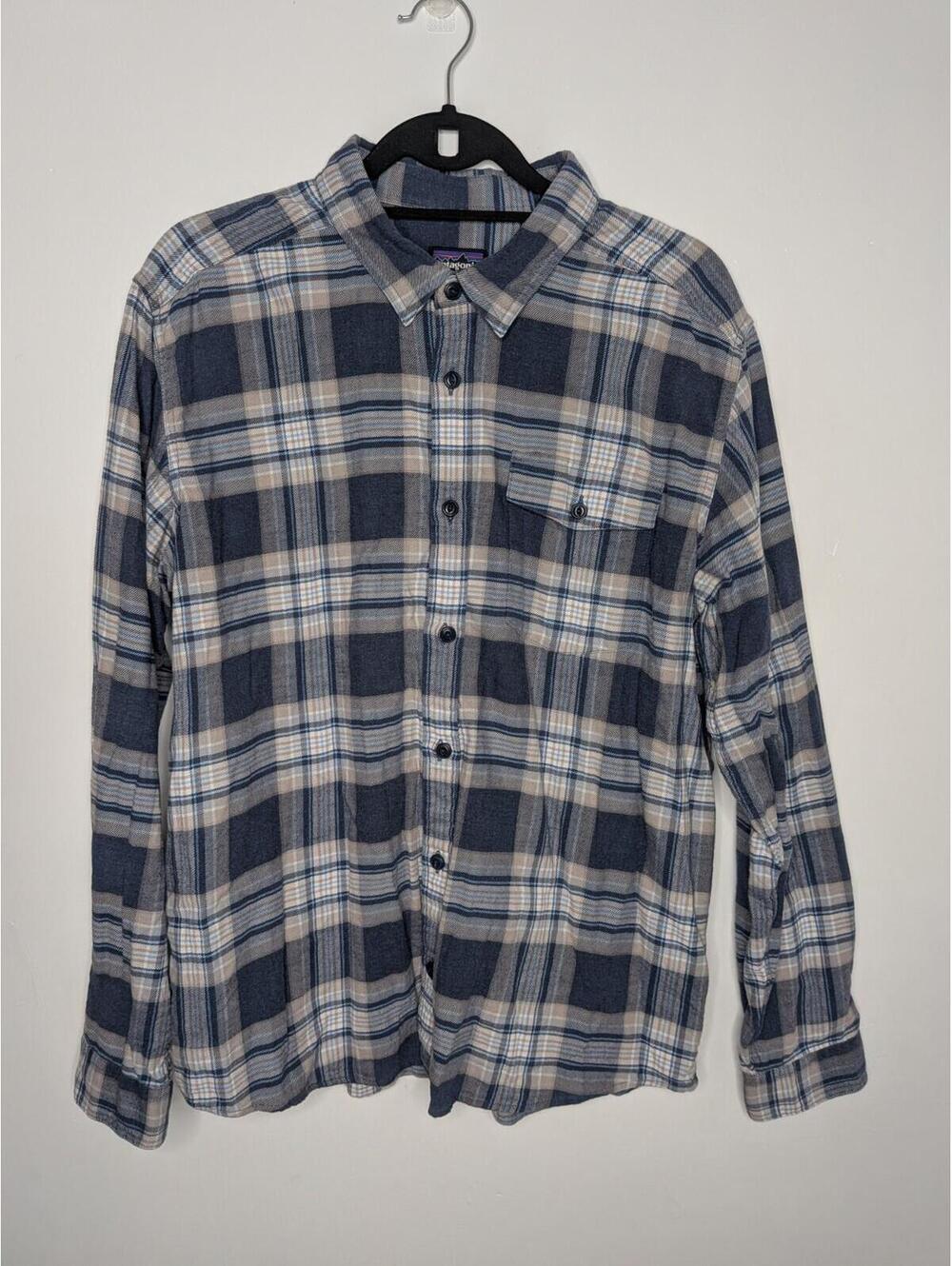 Patagonia Women's Fjord Flannel Shirt Size L Outdoors Hiking Fishing